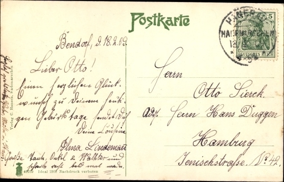 Ansichtkaart Bendorf in Holstein, straatdeel, herberg