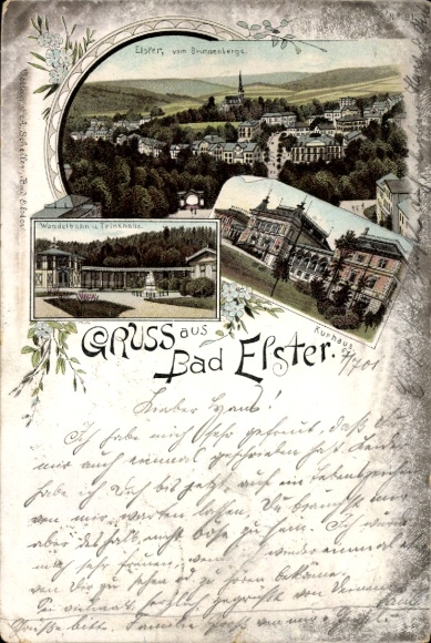 Postcard Bad Elster in Vogtland, Wandelbahn, Trinkhalle