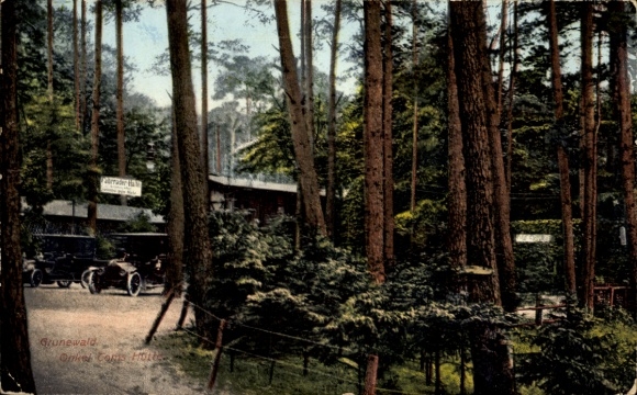 Postcard Berlin Zehlendorf, restaurant Onkel Toms Hütte at Grunewald