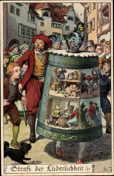 Künstler Litho Jodolfi, Strafe der Lüderlichkeit