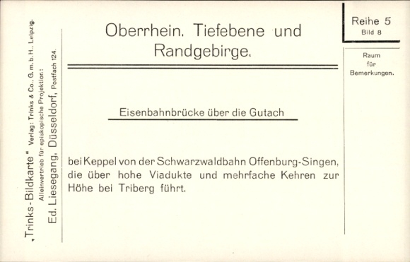 Postcard Gutach on the Black Forest Railway Baden, Gutach Bridge