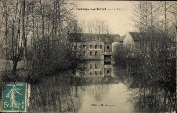 Ak Boissy le Châtel Seine et Marne, Mühle