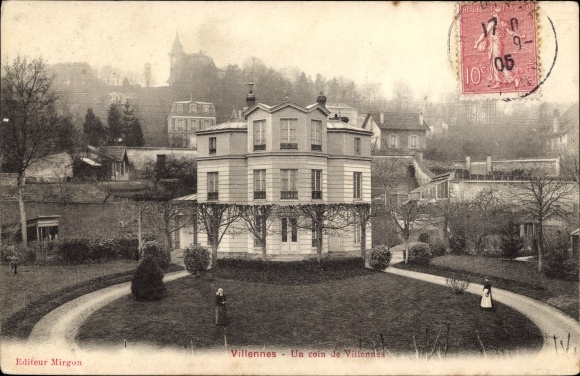 Postcard Villennes sur Seine Yvelines, A corner