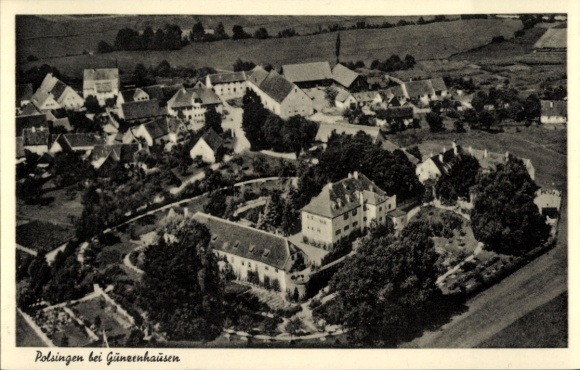 Ak Polsingen in Mittelfranken, Fliegeraufnahme