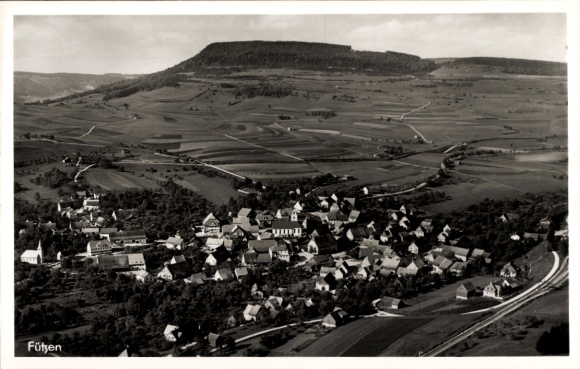 Ak Fützen Blumberg am Schwarzwald, Fliegeraufnahme
