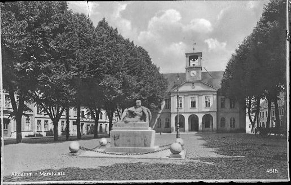 8 Negative Altdamm Stettin in Pommern, Marktplatz, Straße, Kirche