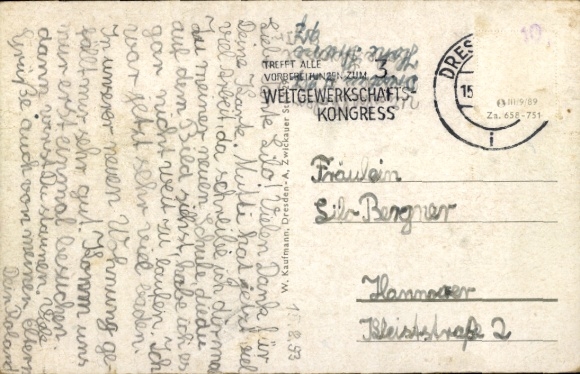 Postcard Dresden Süd Plauen, 55 elementary school on Nöthnitzer Straße