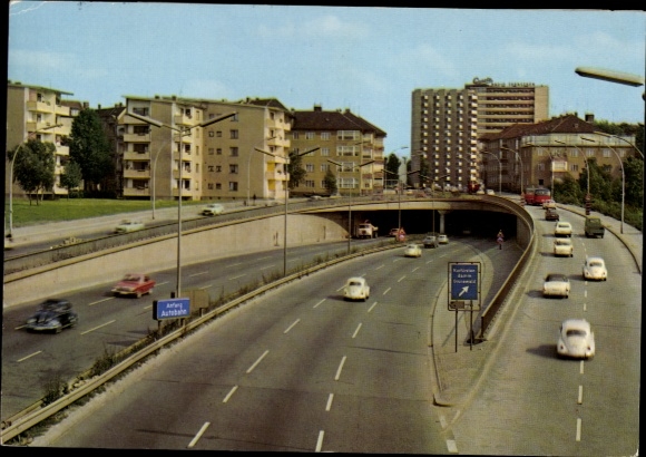 Ak Berlin Wilmersdorf Halensee, Autobahn