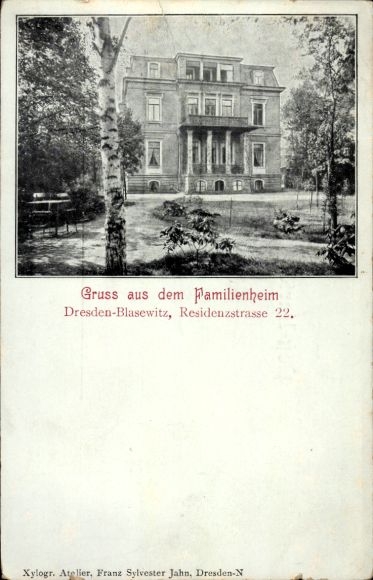 Ak Dresden Blasewitz, Familienheim, Residenzstraße 22