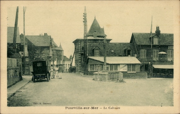 Ak Pourville Seine Maritime, Calvaire