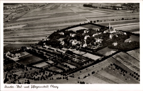 Postcard Alzey in Rheinhessen, aerial photograph, sanatorium and nursing home