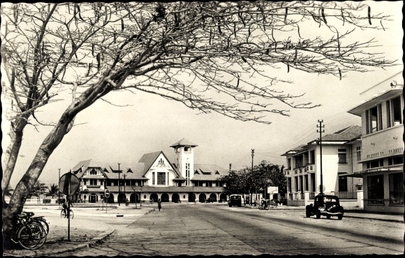 Postcard Pointe Noire Republic of Congo, railway station