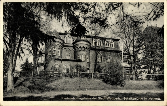 Postcard Schalksmühle in Sauerland, children's recreation home of the city of Wuppertal