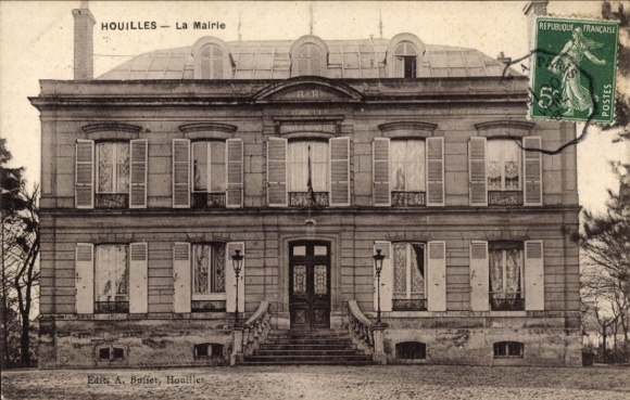 Ak Houilles Yvelines, Rathaus von  Departement Yvelines, Region Île-de-France