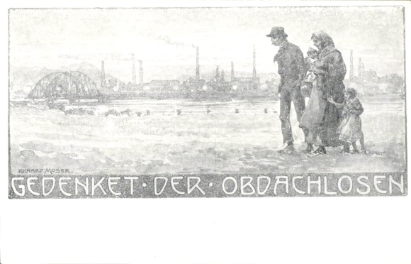 Artist Postcard Moser, Richard, Remember the Homeless