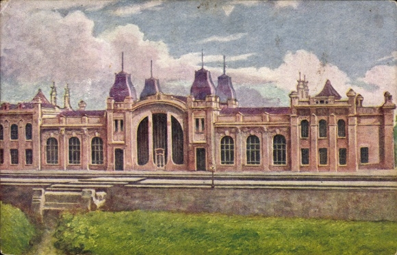Artist Postcard Kowel Ukraine, Railway Station
