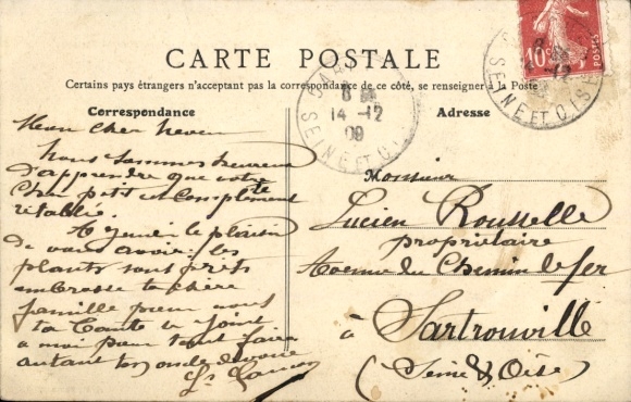 Postcard Garches Hauts de Seine, Place de la Gare and Boulevard de la Station, Restaurant de la Station