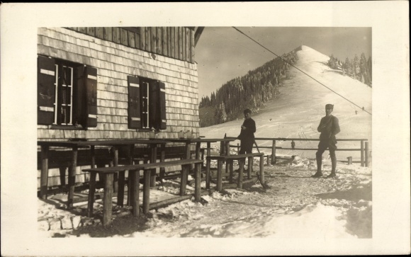 Foto Ak Bad Kohlgrub in Opper-Beieren, Hörndlehütte, Winter