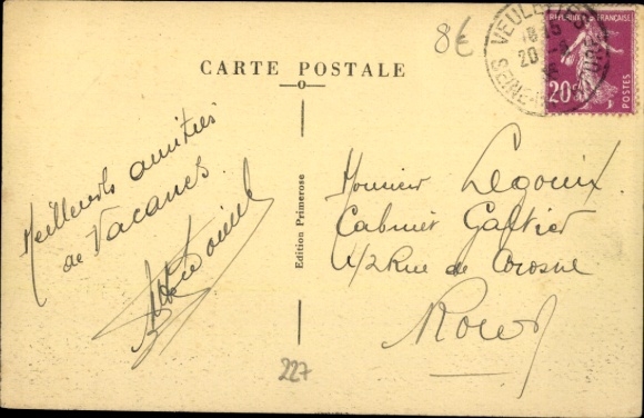Postcard Veulettes Seine Maritime, Grand Hotel