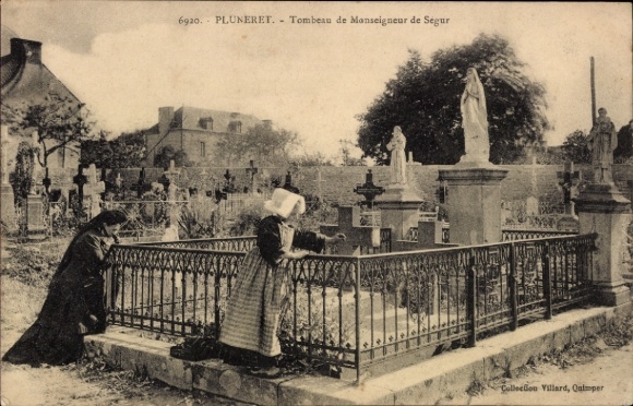 CPA Pluneret Morbihan, Tombeau de Monseigneur de Segur