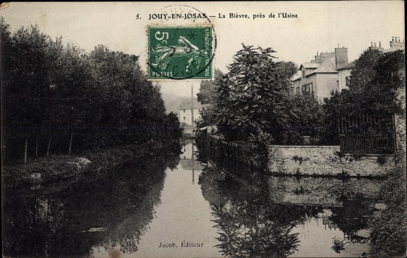 Postcard Jouy en Josas Yvelines, La Bievre, near the Factory