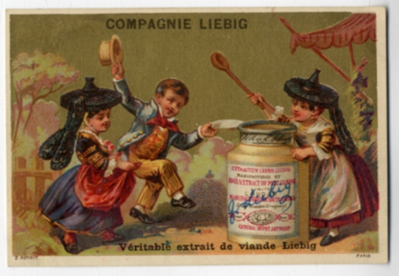 Liebig single picture picture 1 series A 12 S 65 Alsatian folk scenes 1878