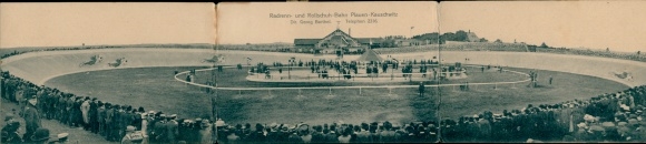 Klapp Postcard Kauschwitz Plauen in Vogtland, cycling track, roller skating rink