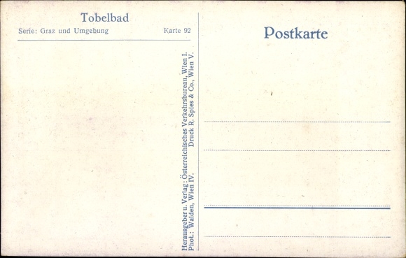 Postcard Tobelbad Steiermark, partial view with parish church