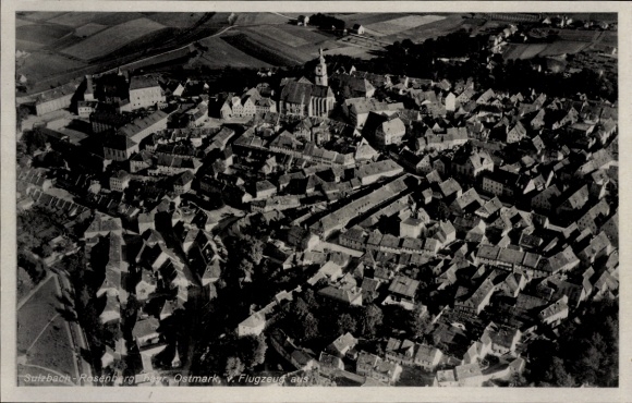 Postcard Sulzbach Rosenberg Franconian Alb Upper Palatinate, aerial photograph