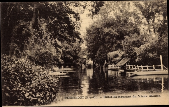 Postcard Dennemont Yvelines, Hotel-Restaurant du Vieux Moulin