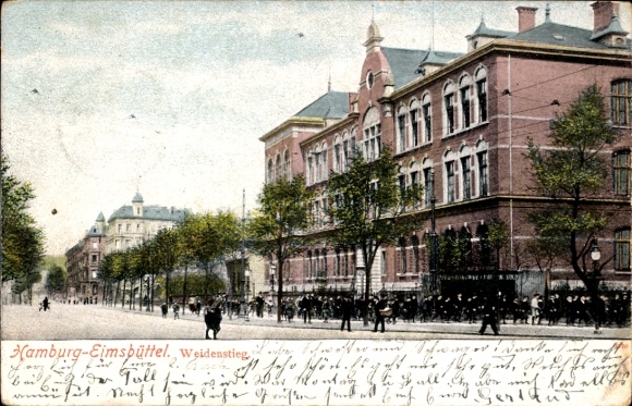 Postcard Hamburg Eimsbüttel, Weidenstieg