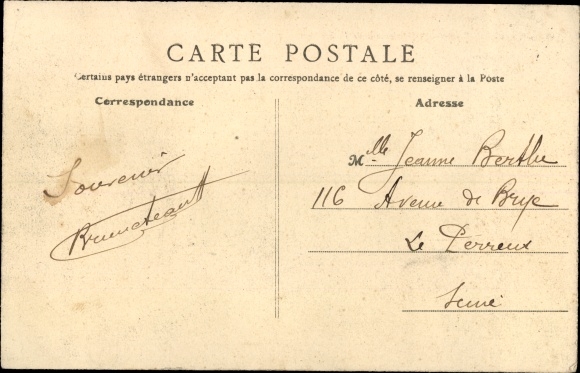 Postcard Garches Hauts de Seine, Boulevard de la Station