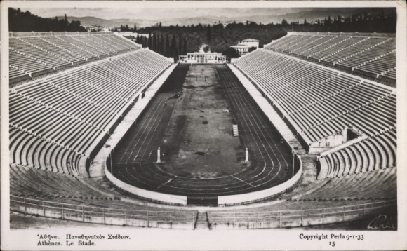 KP Athens Grecja, Stadion Panaethenaiikon, Athènes, Le Stade, Copyright Perla 9-1-33