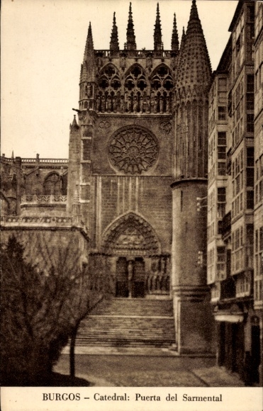 KP Burgos Kastylia i León, katedra Puerta del Sarmental, architektura gotycka