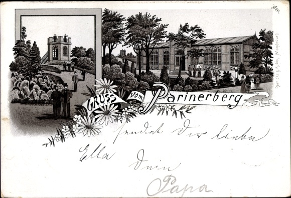 Litho Bad Schwartau in Ostholstein, Pariner Berg, Gasthaus, Aussichtsturm