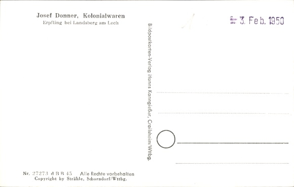 Postcard Landsberg am Lech Upper Bavaria, aerial view of Erpfting, rural surroundings, architecture