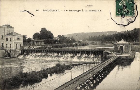 Ak Bougival Yvelines, Barrage à la Machine