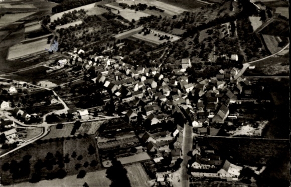 Postcard Wildsachsen Hofheim im Taunus Hessen, aerial photograph