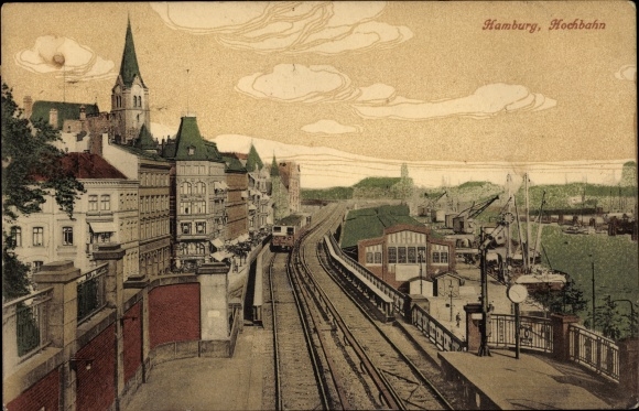 PC Hamburg, route of the elevated railway