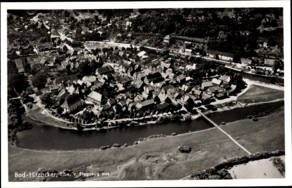 Ak Hitzacker an der Elbe, Fliegeraufnahme