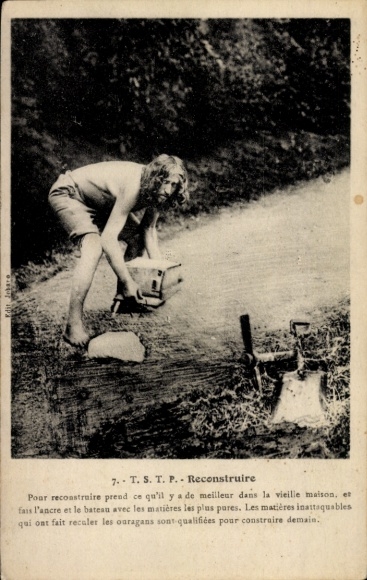 Postcard Jean Labat, Naturmensch, Soleil, Terre, Santé, Travail, Paix TSTP