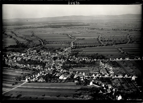 Foto Ort bei Groß Gerau in Hessen, Fliegeraufnahme