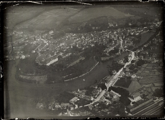 Photo Donauwörth in Swabia Bavaria, aerial photograph