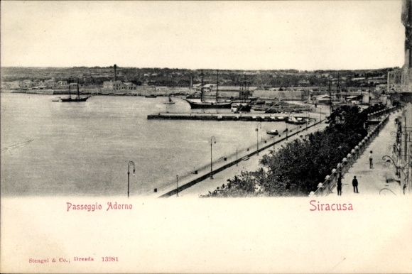 Ak Siracusa Siracusa Sizilien, Passeggio Adorno