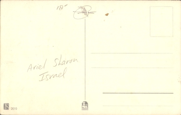 Artist Postcard Ariel Sharon, caricature