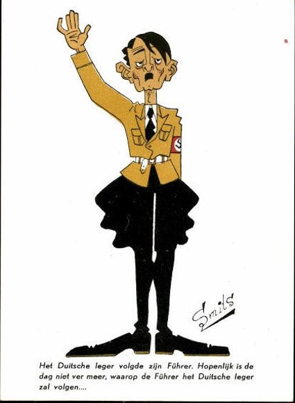 10 old PCs Anti Hitler, artist Smits, various caricatures