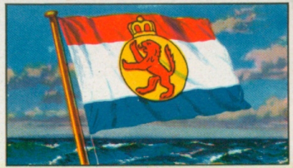 Verzamelfoto rederijvlaggen van de wereldkoopvaardijvloot nr. 266, Koninklijke Hollandsche Lloyd, Amsterdam