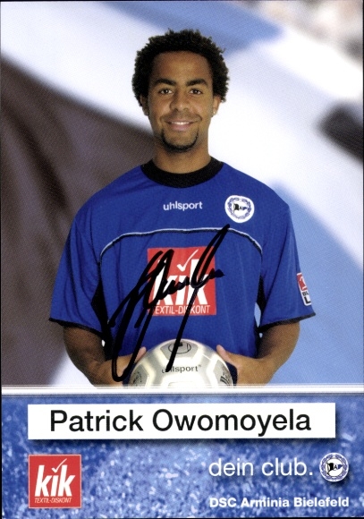 Autogrammkarte Fußballer Patrick Owomoyela, DSC Arminia Bielefeld, Autogramm
