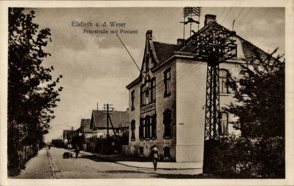 PC Elsfleth on the Unterweser, Peterstrasse with post office
