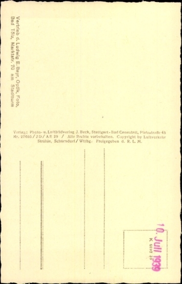 Postcard Bad Tölz in Upper Bavaria, aerial photograph